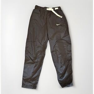 VTG Y2K Nike Track Pants Drill Black White Swoosh Buckle Belt Women S Small